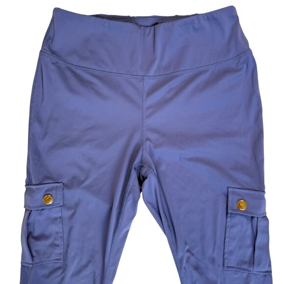 Athleisure‎ Utility Cargo Leggings Women Med Thigh Pockets Walking Hiking Pants - Picture 2 of 11